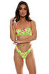 Luli Fama Ti Amo Ruffle Trim Reversible Banded High Leg Wavy Back Bottom
